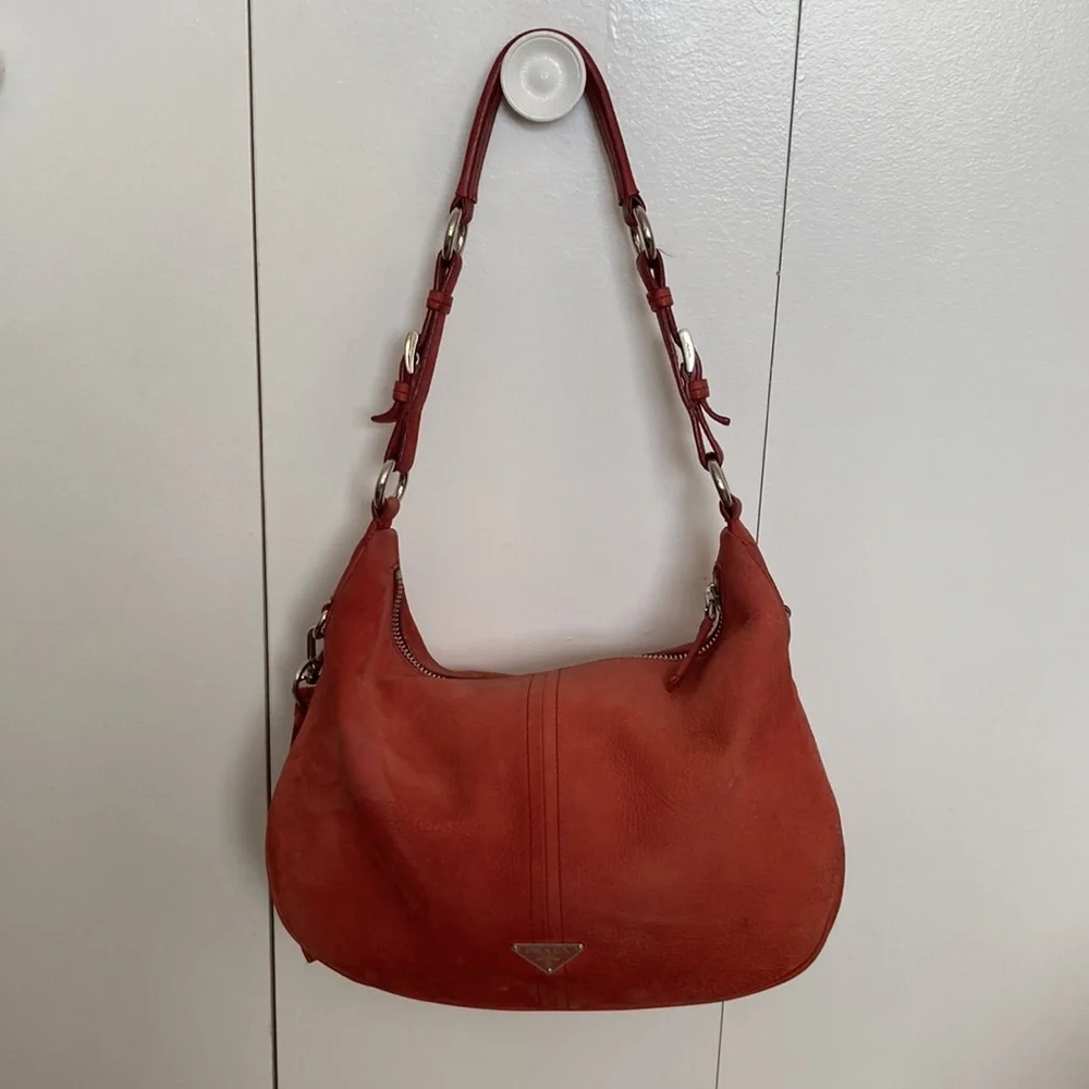 Prada suede handbag. Purchased from Poshmark with their authenticity. - Picture 2 of 4